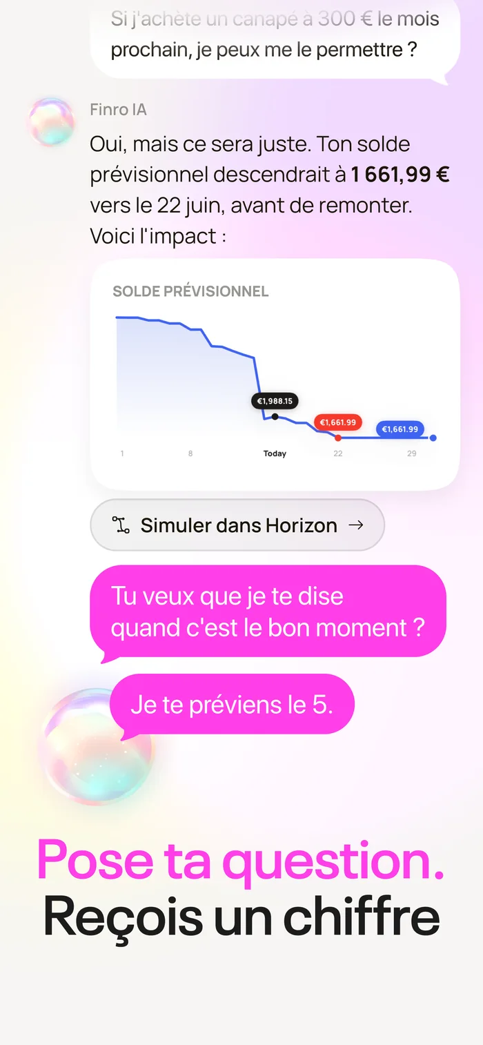 Conversation avec Finro IA, le copilote financier