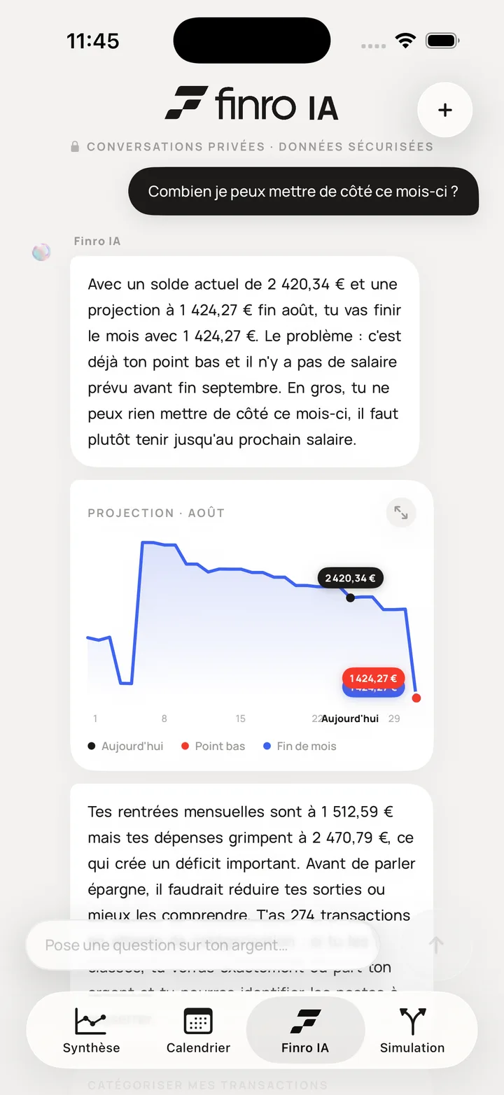 Finro IA, l'assistant conversationnel de l'app Finro